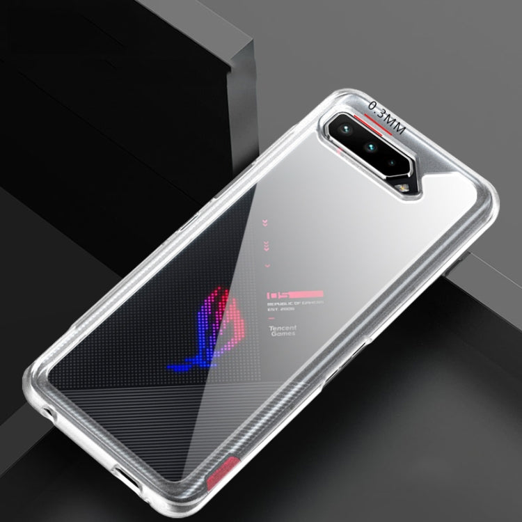For Asus ROG Phone 5 Clear PC+TPU Shockproof Protective Case(Black) - Lenovo by buy2fix | Online Shopping UK | buy2fix