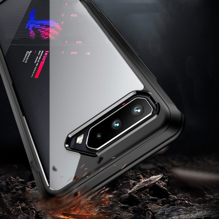 For Asus ROG Phone 5 Clear PC+TPU Shockproof Protective Case(Black) - Lenovo by buy2fix | Online Shopping UK | buy2fix