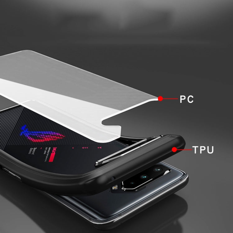 For Asus ROG Phone 5 Clear PC+TPU Shockproof Protective Case(Black) - Lenovo by buy2fix | Online Shopping UK | buy2fix