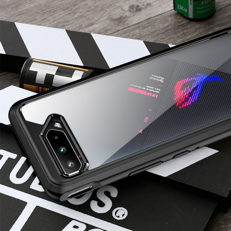 For Asus ROG Phone 5 Clear PC+TPU Shockproof Protective Case(Black) - Lenovo by buy2fix | Online Shopping UK | buy2fix