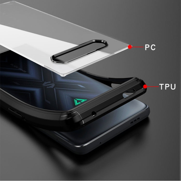For Asus ROG Phone 5 Clear PC+TPU Shockproof Protective Case(Black) - Lenovo by buy2fix | Online Shopping UK | buy2fix