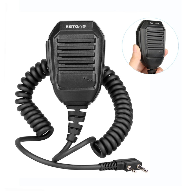RETEVIS RS-113 2 Pin Remote Speaker Microphone for H777/UV5R/RT21/RT1/RT3 - Microphones & Headsets by RETEVIS | Online Shopping UK | buy2fix