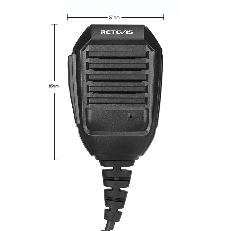RETEVIS RS-113 2 Pin Remote Speaker Microphone for H777/UV5R/RT21/RT1/RT3 - Microphones & Headsets by RETEVIS | Online Shopping UK | buy2fix