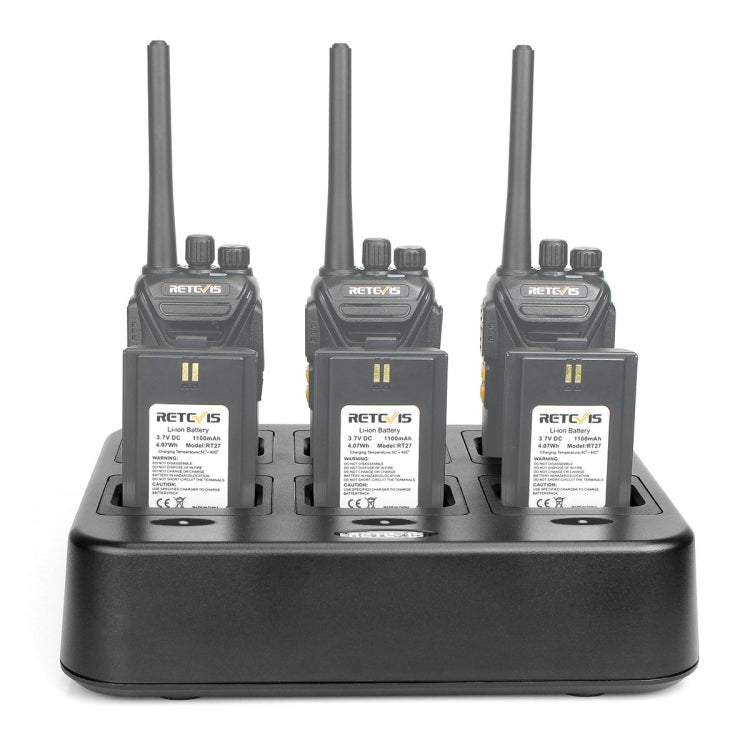 RETEVIS RTC27 Multi-function Six-Way Walkie Talkie Charger for Retevis RT27, EU Plug - Batteries & Chargers by RETEVIS | Online Shopping UK | buy2fix