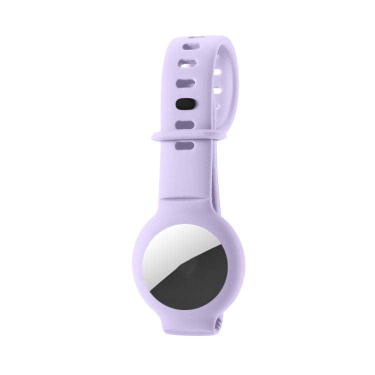 Silicone Anti-scratch Shockproof Protective Cover Soft Case For AirTag(Purple) - by buy2fix | Online Shopping UK | buy2fix