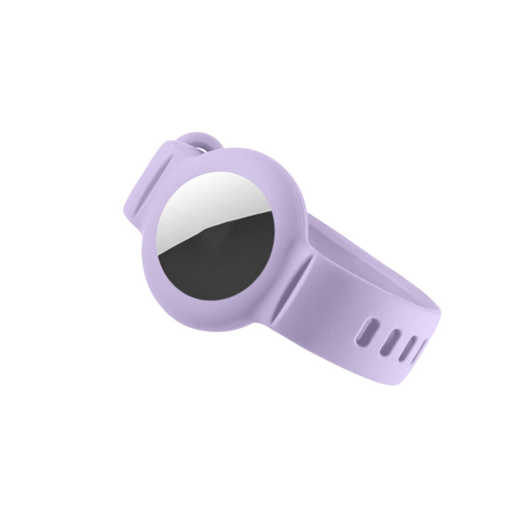 Silicone Anti-scratch Shockproof Protective Cover Soft Case For AirTag(Purple) - by buy2fix | Online Shopping UK | buy2fix