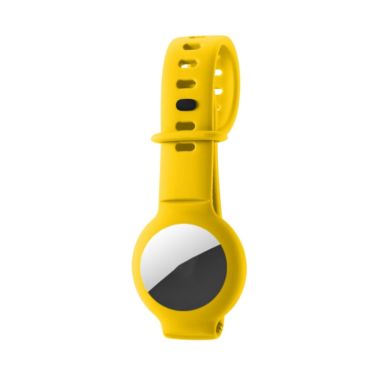 Silicone Anti-scratch Shockproof Protective Cover Soft Case For AirTag(Yellow) - by buy2fix | Online Shopping UK | buy2fix