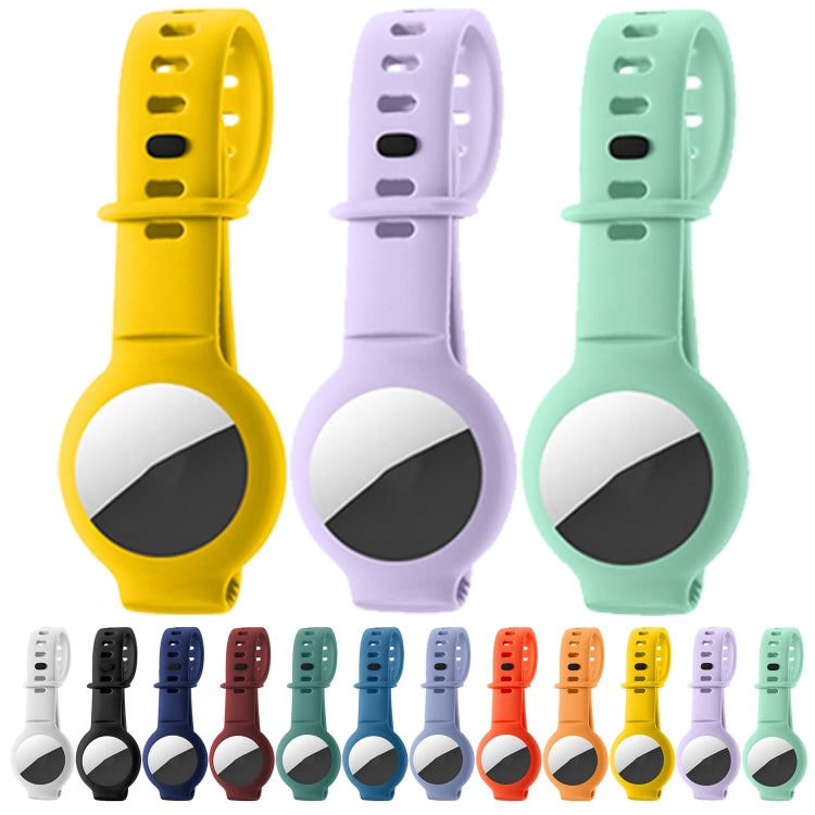 Silicone Anti-scratch Shockproof Protective Cover Soft Case For AirTag(Papaya) - by buy2fix | Online Shopping UK | buy2fix
