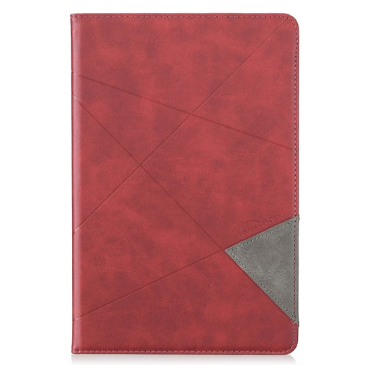 For Samsung Galaxy Tab A7 10.4 (2020) Rhombus Texture Horizontal Flip Magnetic Leather Case with Holder & Card Slots(Red) by buy2fix