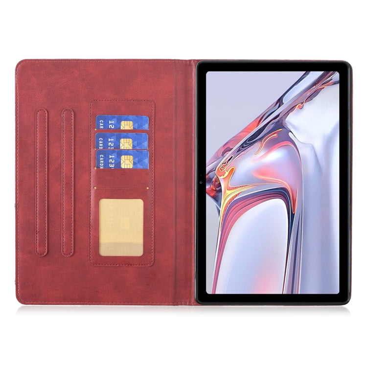 For Samsung Galaxy Tab A7 10.4 (2020) Rhombus Texture Horizontal Flip Magnetic Leather Case with Holder & Card Slots(Red) - Other Galaxy Tab PC by buy2fix | Online Shopping UK | buy2fix