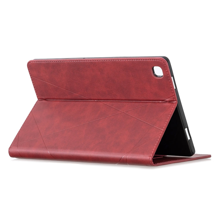 For Samsung Galaxy Tab A7 10.4 (2020) Rhombus Texture Horizontal Flip Magnetic Leather Case with Holder & Card Slots(Red) - Other Galaxy Tab PC by buy2fix | Online Shopping UK | buy2fix
