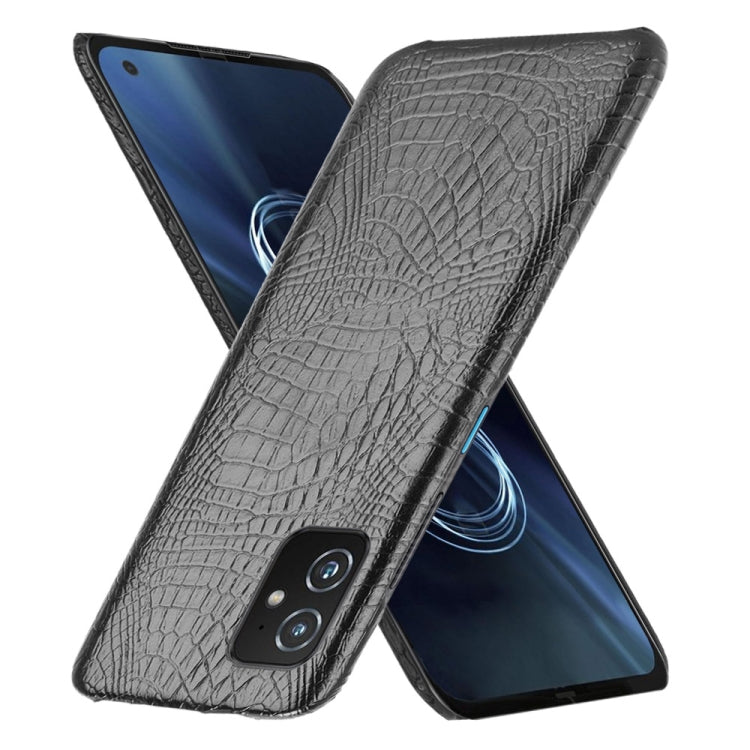 For Asus Zenfone 8 ZS590KS Shockproof Crocodile Texture PC + PU Case(Black) - ASUS Cases by buy2fix | Online Shopping UK | buy2fix