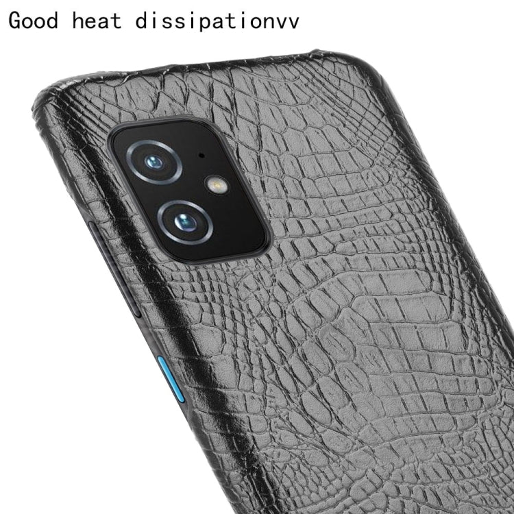 For Asus Zenfone 8 ZS590KS Shockproof Crocodile Texture PC + PU Case(Black) - ASUS Cases by buy2fix | Online Shopping UK | buy2fix