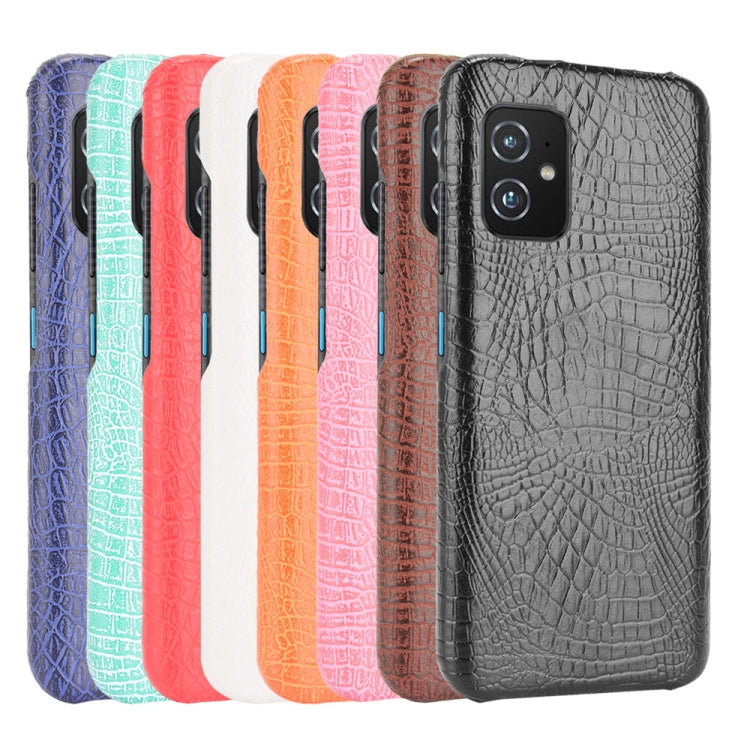 For Asus Zenfone 8 ZS590KS Shockproof Crocodile Texture PC + PU Case(Black) - ASUS Cases by buy2fix | Online Shopping UK | buy2fix