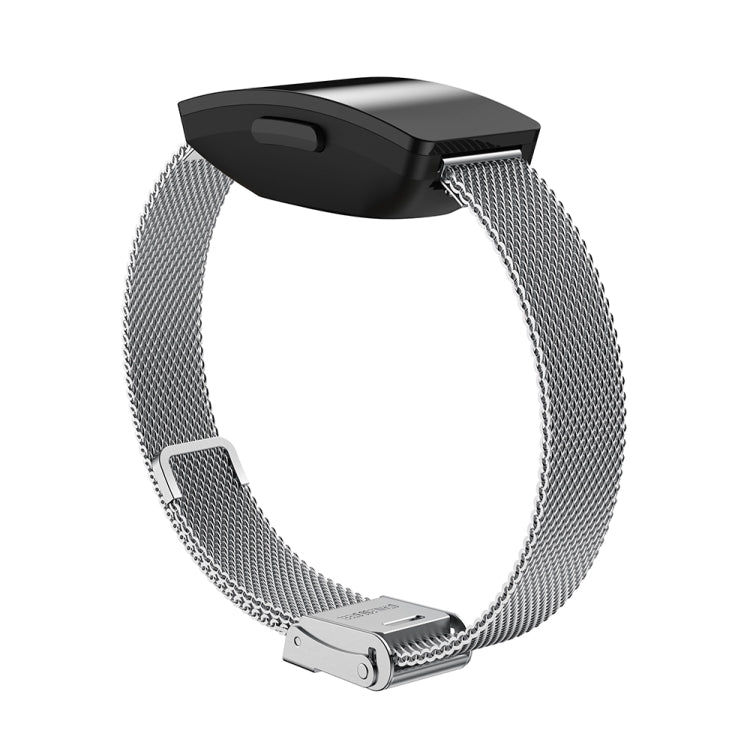 For Fitbit Ace 3 / Inspire 2 Double Insurance Buckle Milanese Watch Band(Silver) - Watch Bands by buy2fix | Online Shopping UK | buy2fix