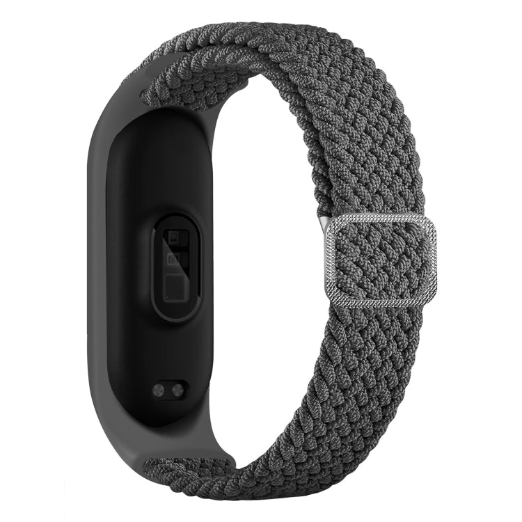 For Xiaomi Mi Band 6 / 5 / 4 / 3 Adjustable Nylon Braided Elasticity Watch Band(Grey) - Watch Bands by buy2fix | Online Shopping UK | buy2fix