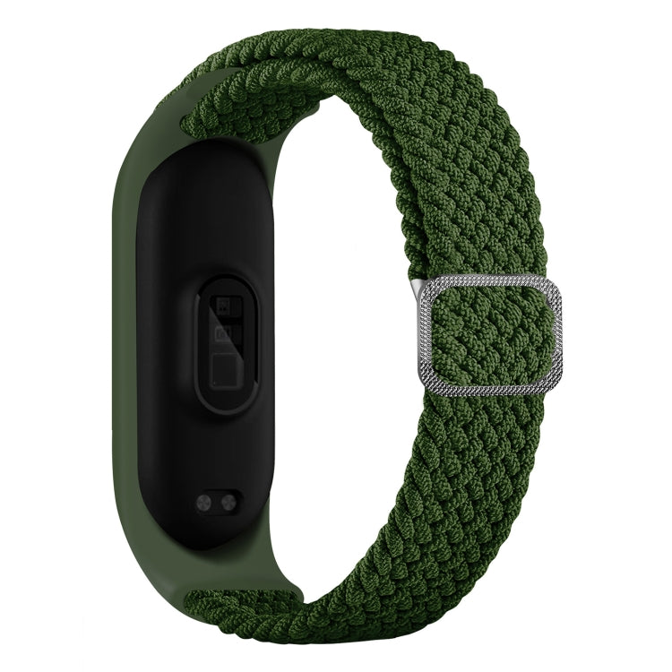 For Xiaomi Mi Band 6 / 5 / 4 / 3 Adjustable Nylon Braided Elasticity Watch Band(Green) - Watch Bands by buy2fix | Online Shopping UK | buy2fix