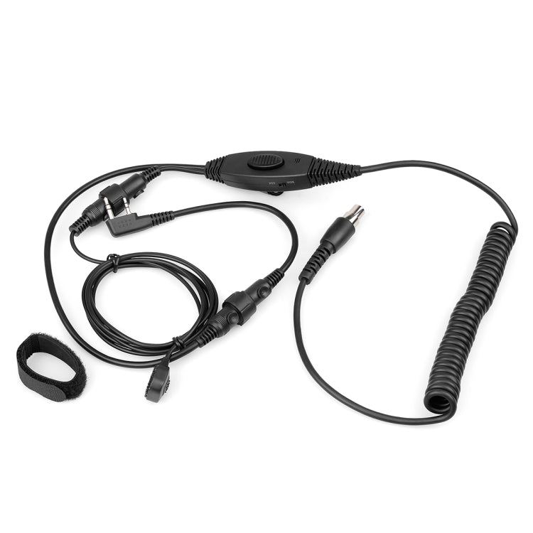 RETEVIS EH050K 2 Pin Adjustable Volume Noise Reduction Aviation Headphone Microphone with Finger PTT - Microphones & Headsets by RETEVIS | Online Shopping UK | buy2fix