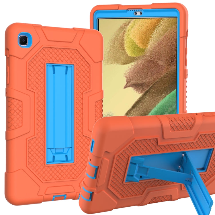 For Samsung Galaxy Tab A7 Lite T220 / T225 Contrast Color Robot Shockproof Silicone + PC Protective Case with Holder(Orange Blue) - Tab A7 Lite T220 / T225 by buy2fix | Online Shopping UK | buy2fix