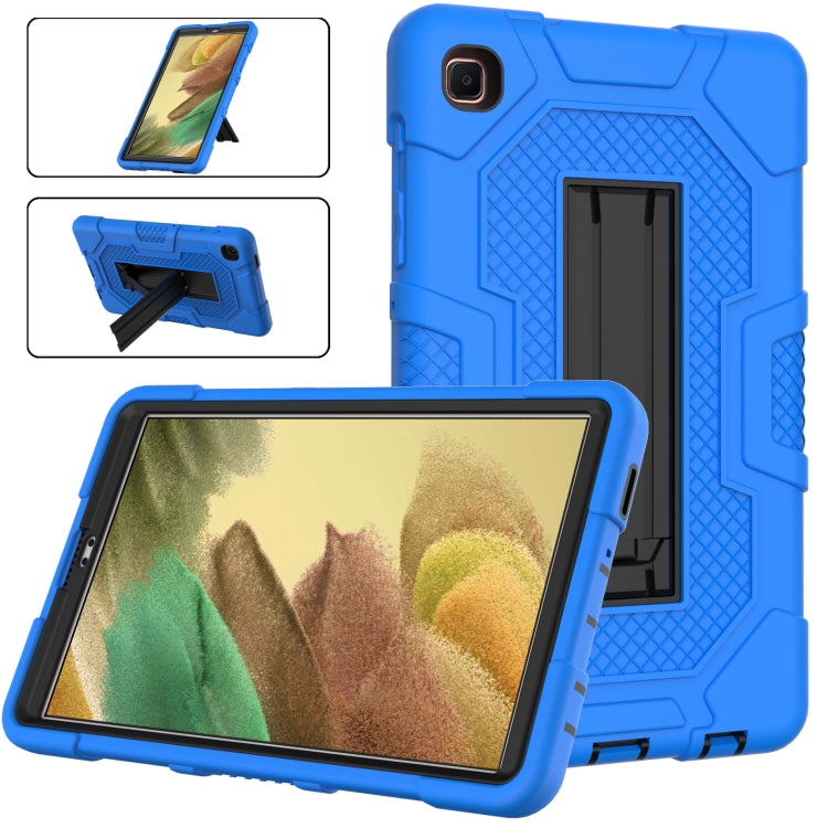 For Samsung Galaxy Tab A7 Lite T220 / T225 Contrast Color Robot Shockproof Silicone + PC Protective Case with Holder(Dark Blue Black) - Tab A7 Lite T220 / T225 by buy2fix | Online Shopping UK | buy2fix
