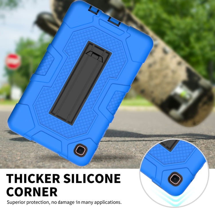 For Samsung Galaxy Tab A7 Lite T220 / T225 Contrast Color Robot Shockproof Silicone + PC Protective Case with Holder(Dark Blue Black) - Tab A7 Lite T220 / T225 by buy2fix | Online Shopping UK | buy2fix