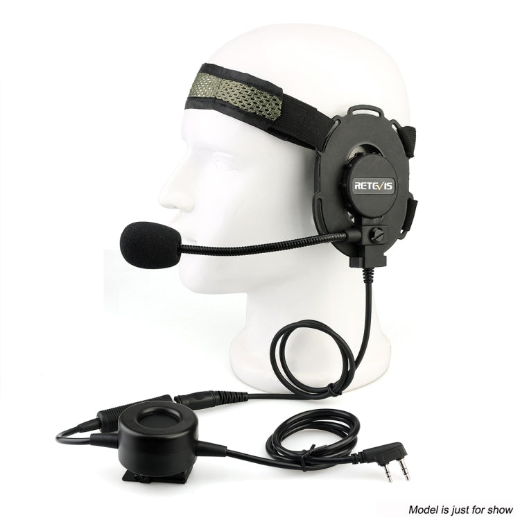 RETEVIS EH060K 2 Pin PPT Waterproof Tactical Military Headphone Microphone by RETEVIS
