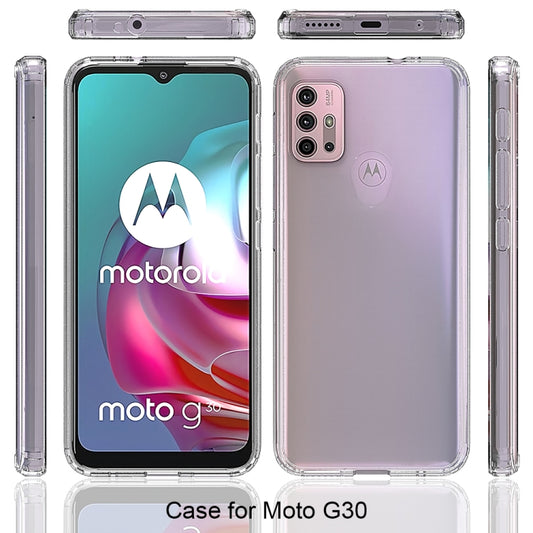 For Motorola Moto G30 / G20 / G10 Shockproof Scratchproof TPU + Acrylic Protective Case(Black) by buy2fix