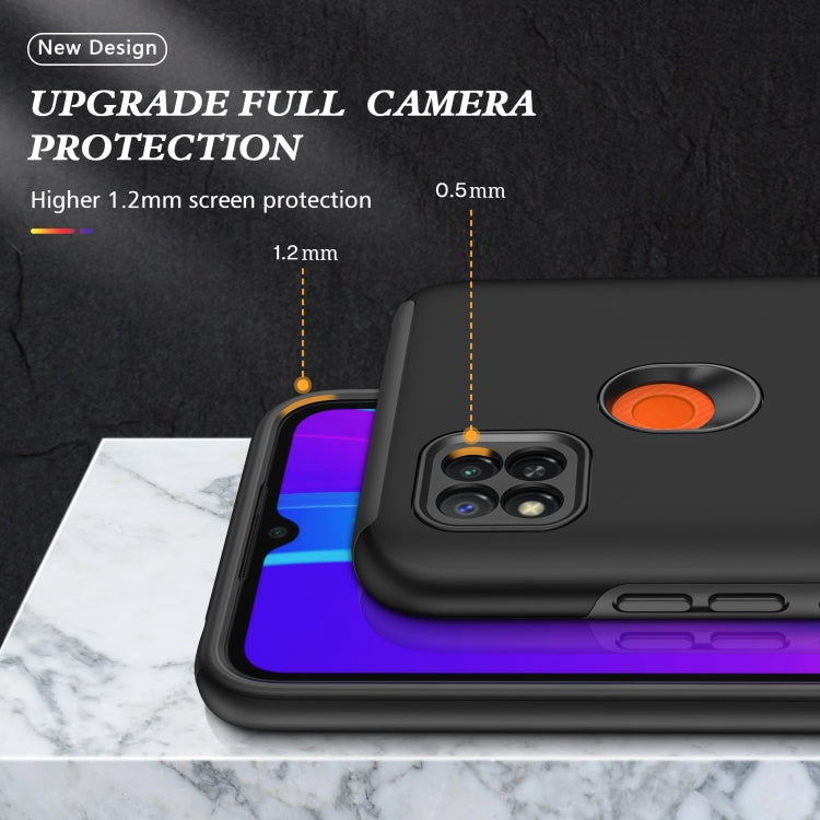 For Xiaomi Redmi 9C PC + TPU Shockproof Magnetic Protective Case with Invisible Ring Holder(Black) - Xiaomi Cases by buy2fix | Online Shopping UK | buy2fix