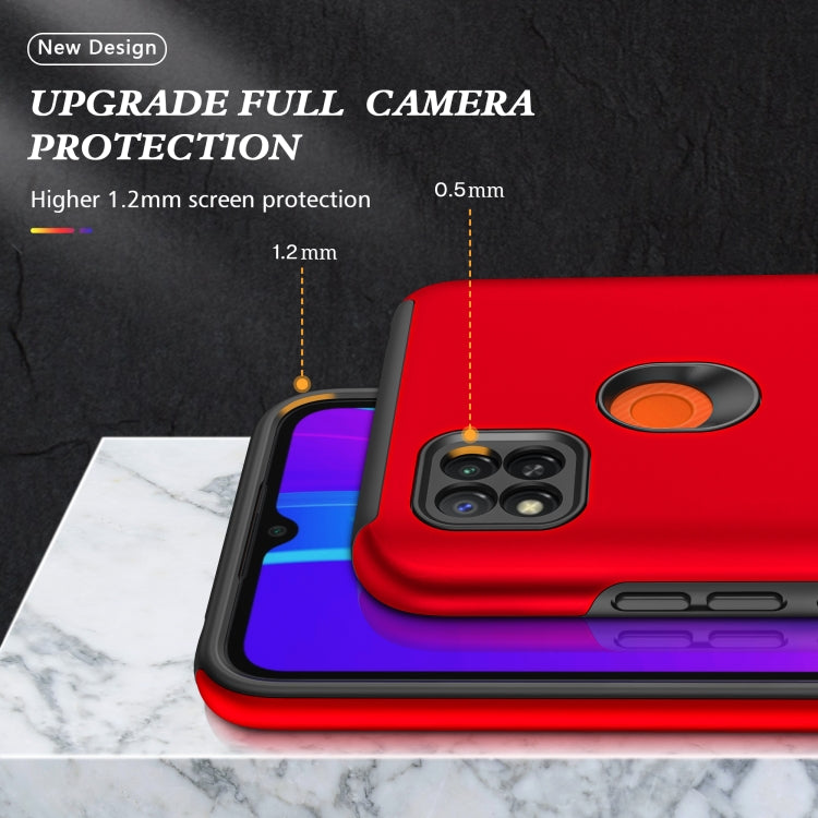 For Xiaomi Redmi 9C PC + TPU Shockproof Magnetic Protective Case with Invisible Ring Holder(Red) - Xiaomi Cases by buy2fix | Online Shopping UK | buy2fix