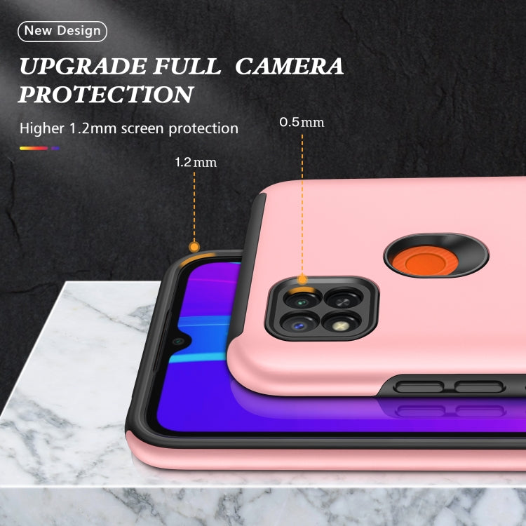 For Xiaomi Redmi 9C PC + TPU Shockproof Magnetic Protective Case with Invisible Ring Holder(Rose Gold) - Xiaomi Cases by buy2fix | Online Shopping UK | buy2fix