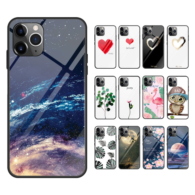 For iPhone 11 Colorful Painted Glass Case(Red Heart) - iPhone 11 Cases by buy2fix | Online Shopping UK | buy2fix