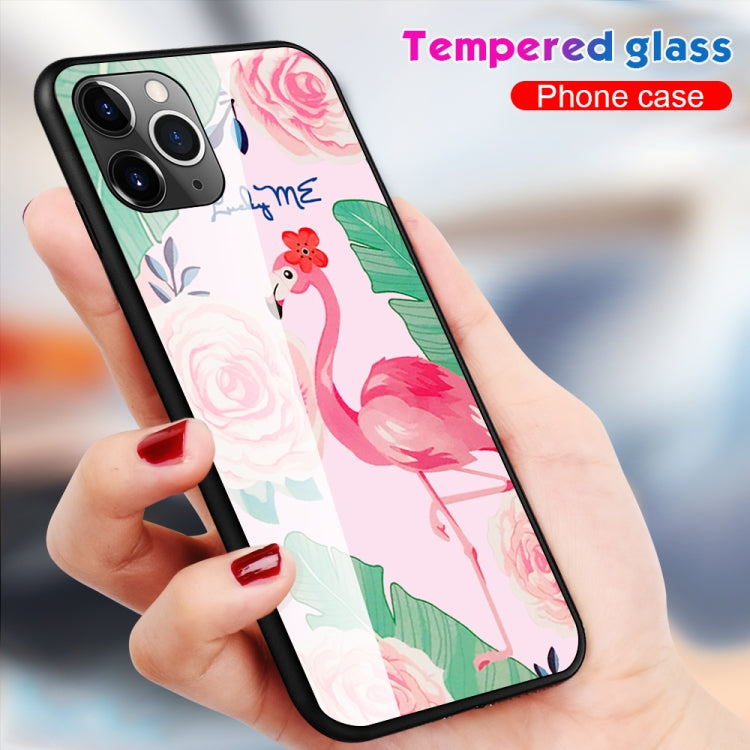 For iPhone 11 Colorful Painted Glass Case(Golden Love) - iPhone 11 Cases by buy2fix | Online Shopping UK | buy2fix