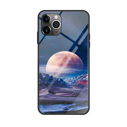 For iPhone 11 Colorful Painted Glass Case(Moon Hill) by buy2fix