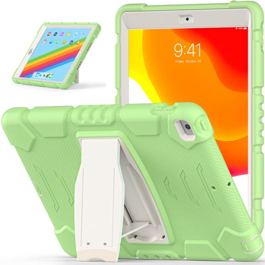 For iPad 10.2 2021 / 2020 / 2019 3-Layer Protection Screen Frame + PC + Silicone Shockproof Combination Case with Holder(Matcha Green) by buy2fix