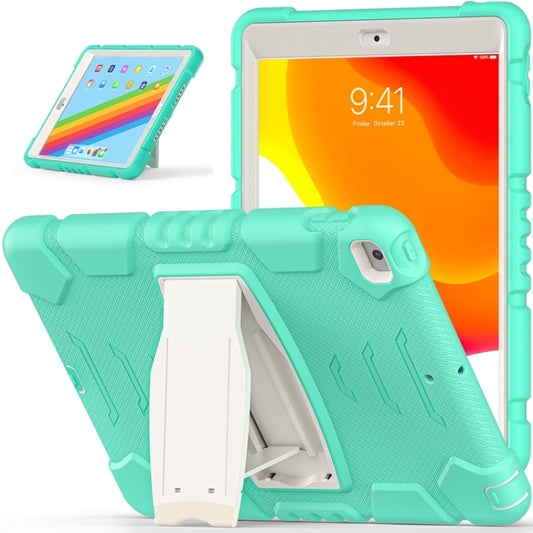For iPad 10.2 2021 / 2020 / 2019 3-Layer Protection Screen Frame + PC + Silicone Shockproof Combination Case with Holder(Mint Green) - iPad 10.2 Cases by buy2fix | Online Shopping UK | buy2fix