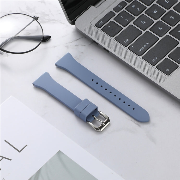 20mm T-shaped Buckle Silicone Watch Band(Lavender Grey) - 20mm Bands by buy2fix | Online Shopping UK | buy2fix