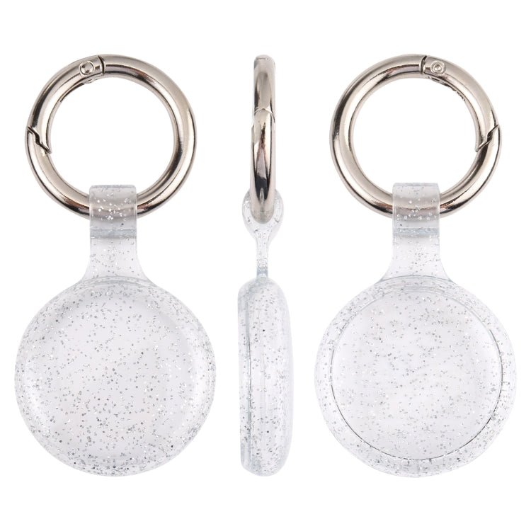 Anti-scratch Clear TPU Shockproof Protective Cover Case with Keychain Hook Loop For AirTag( Glitter Powder Transparent) - Key Chain Series by MOMAX | Online Shopping UK | buy2fix