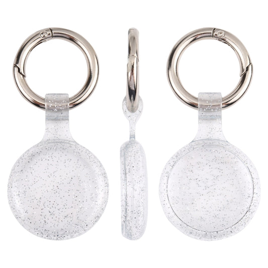 Anti-scratch Clear TPU Shockproof Protective Cover Case with Keychain Hook Loop For AirTag( Glitter Powder Transparent) by MOMAX