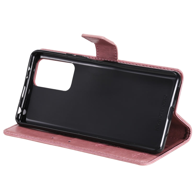 For Xiaomi Redmi Note 10 Pro Tree & Cat Pattern Pressed Printing Horizontal Flip PU Leather Case with Holder & Card Slots & Wallet & Lanyard(Pink) - Xiaomi Cases by buy2fix | Online Shopping UK | buy2fix