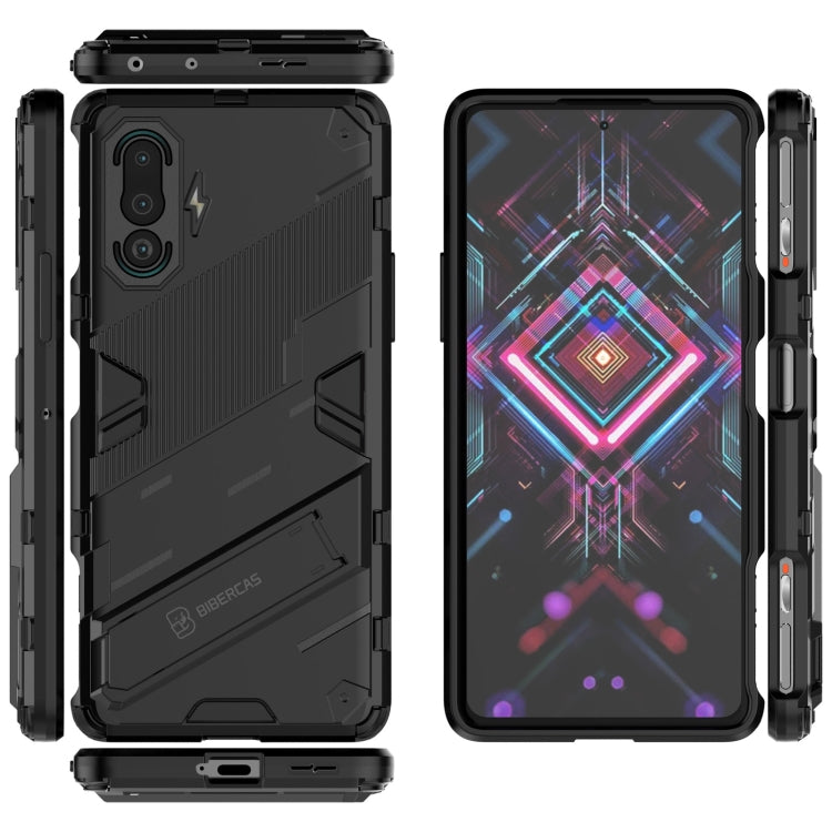 For Xiaomi Redmi K40 Gaming Punk Armor 2 in 1 PC + TPU Shockproof Case with Invisible Holder(Black) - Xiaomi Cases by buy2fix | Online Shopping UK | buy2fix