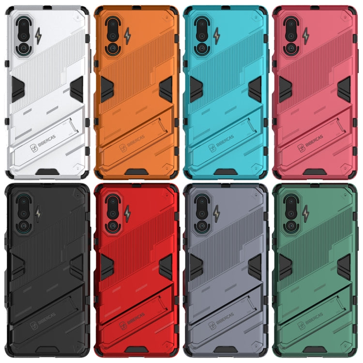 For Xiaomi Redmi K40 Gaming Punk Armor 2 in 1 PC + TPU Shockproof Case with Invisible Holder(Black) - Xiaomi Cases by buy2fix | Online Shopping UK | buy2fix