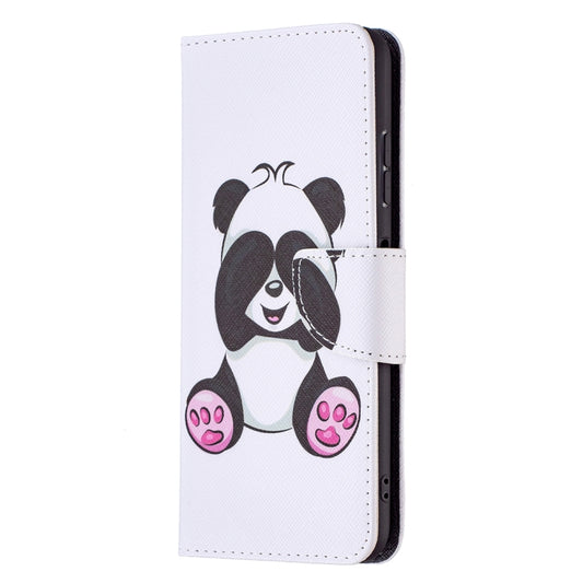 For Samsung Galaxy A22 5G Colored Drawing Horizontal Flip Leather Case with Holder & Card Slots & Wallet(Panda) by buy2fix