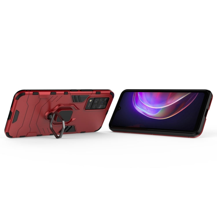 For vivo V21 Shockproof PC + TPU Protective Case with Magnetic Ring Holder(Red) - vivo Cases by buy2fix | Online Shopping UK | buy2fix