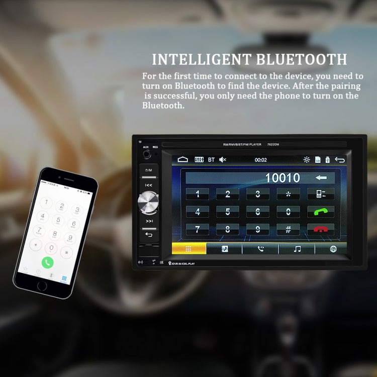 A2115 6.2 inch Car Dual DIN HD MP5 Player Support Bluetooth / FM / Phone Link / TF Card with Remote Control - Car MP3 & MP4 & MP5 by buy2fix | Online Shopping UK | buy2fix