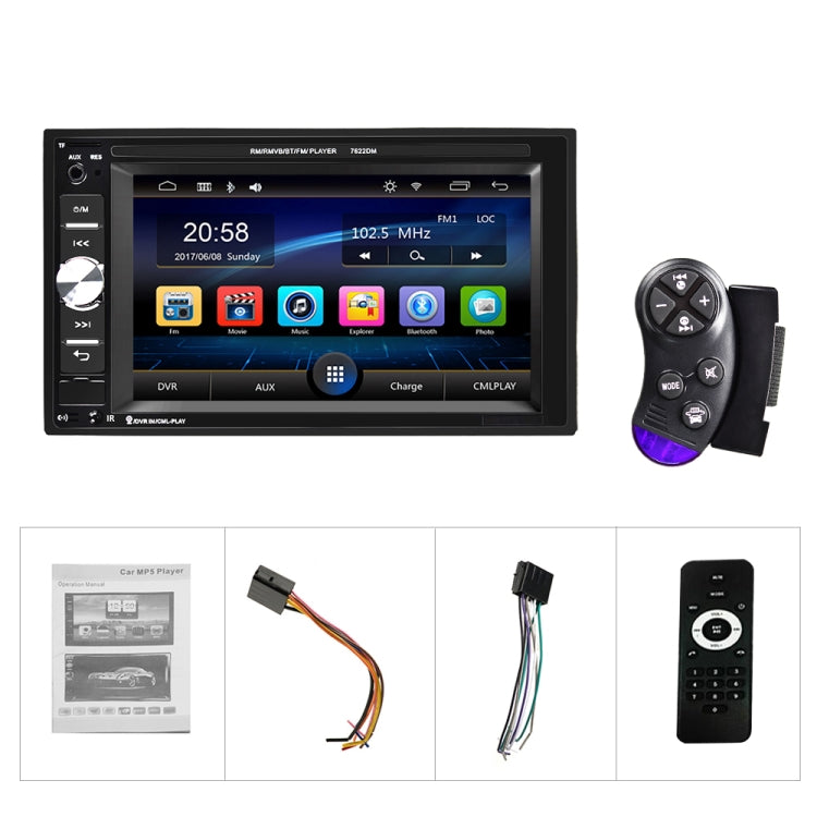 A2115 6.2 inch Car Dual DIN HD MP5 Player Support Bluetooth / FM / Phone Link / TF Card with Remote Control - Car MP3 & MP4 & MP5 by buy2fix | Online Shopping UK | buy2fix