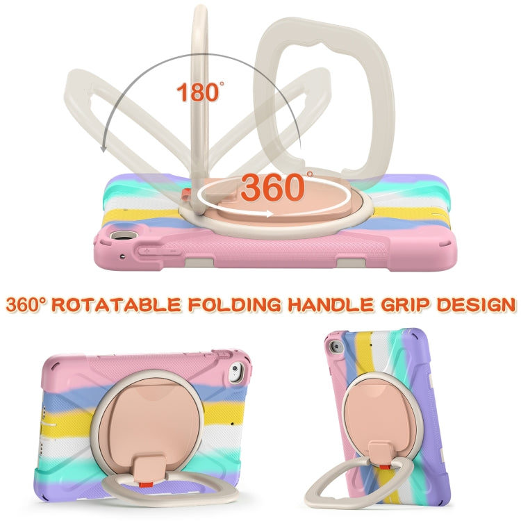 Silicone + PC Protective Case with Holder & Shoulder Strap For iPad mini 5 / 4(Rainbow Pink) - iPad mini (2019) / mini 5 Cases by buy2fix | Online Shopping UK | buy2fix