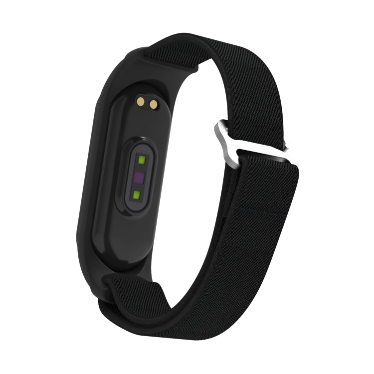 For Xiaomi Mi Band 6 / 5 / 4 / 3 9-shaped Buckle Twill Watch Band(Black) - Watch Bands by buy2fix | Online Shopping UK | buy2fix