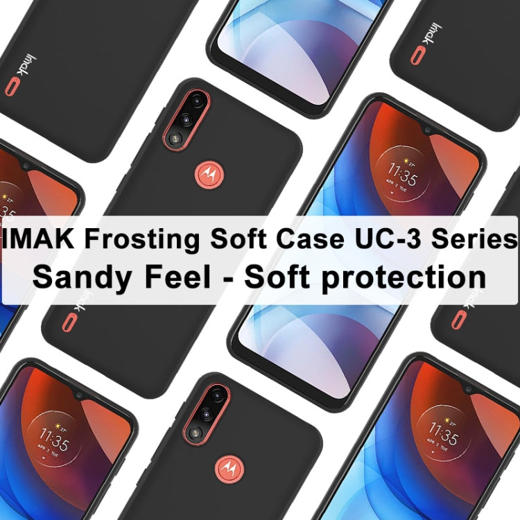 For Motorola Moto E7 Power IMAK UC-3 Series Shockproof Frosted TPU Protective Case(Black) - Motorola Cases by imak | Online Shopping UK | buy2fix