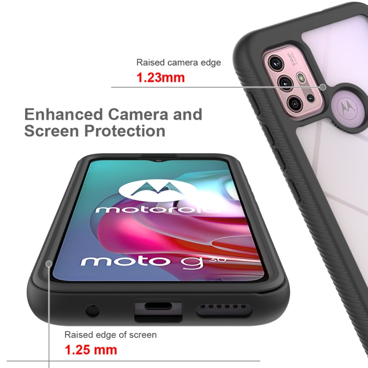 For Motorola Moto G30 Starry Sky Solid Color Series Shockproof PC + TPU Protective Case(Purple) - Motorola Cases by buy2fix | Online Shopping UK | buy2fix
