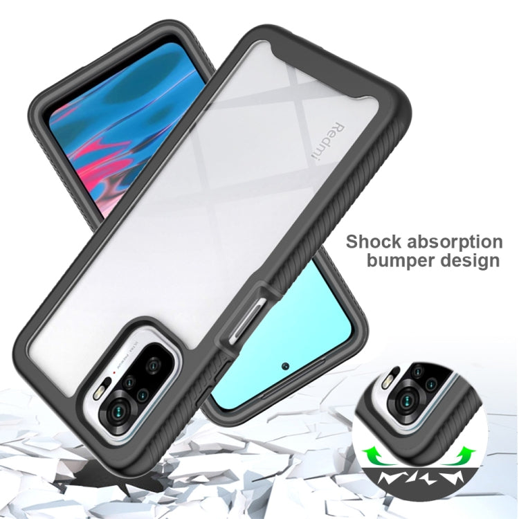 For Xiaomi Redmi Note 10 Starry Sky Solid Color Series Shockproof PC + TPU Protective Case(Black) - Xiaomi Cases by buy2fix | Online Shopping UK | buy2fix